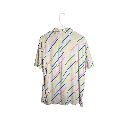 Chubbies Mens Medium Polo Shirt Multicolor 80s Style Brush Strokes Short Sleeve - Picture 5 of 6